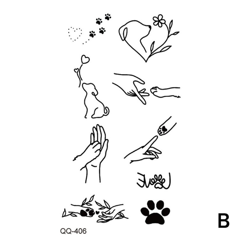 Minimalist Waterproof Temporary Tattoo Stickers, Semi-Permanent, Long-Lasting, Waterproof, Rub-Resistant, Realistic Tattoo Colors, Won't Fade. 1pc